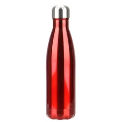 BPA-Free Double-Wall Insulated Stainless Steel Water Bottle, 500ml - 501-600ml (Red)