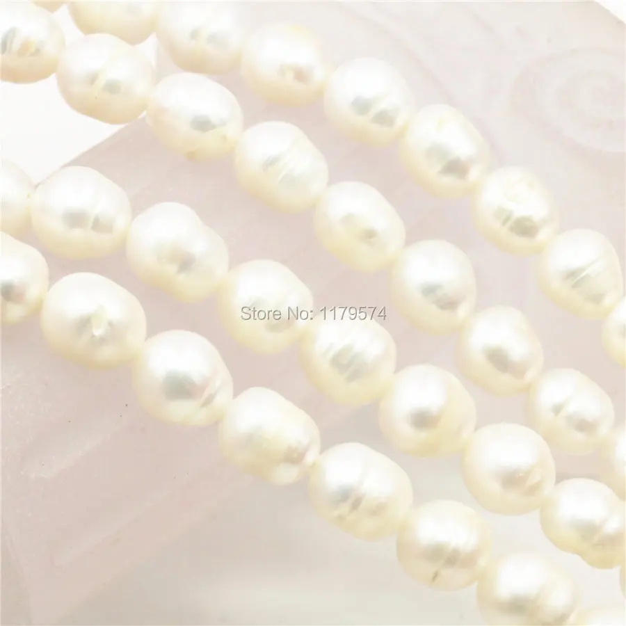 

8-9mm Accessories White Natural Freshwater Pearl Lucky Loose DIY Beads Stones Crafts Jewelry Making Design Women Girls Gifts
