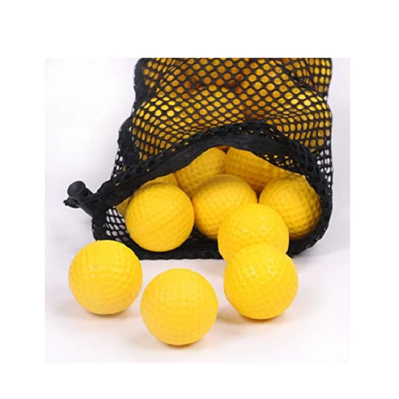 12PackFoamGolfBallsGolfPracticeBalls42mmYellowOrangeSoftfor