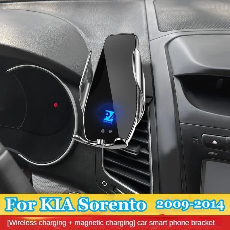 

2009-2012 For Kia Sorento Mobile Phone Holder Wireless Charger Car Mount Navigation Bracket GPS Support