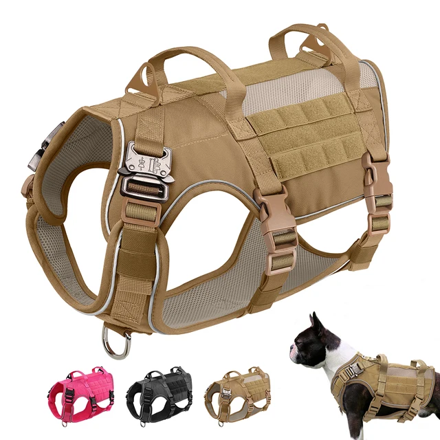 Military Dog Harness Reflective Tactical Dog Training Harnesses Durable Nylon Vest No Pull for Medium Large Dogs French Bulldog Military Dog Harness Reflective Tactical Dog Training Harnesses Durable Nylon Vest No Pull for Medium Large Dogs French Bulldog