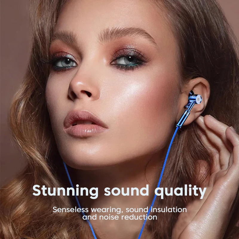 OLAF Metal 3.5mm Headphones Wired Earphones Gaming Earbuds Sports Headset With Microphone For Smart Phones Samsung Xiaomi Huawei wired earphones