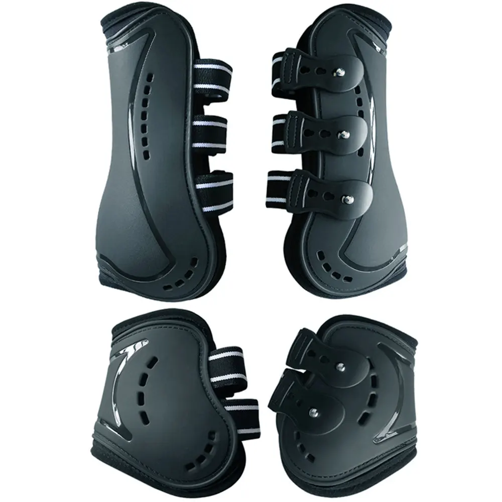 New 4 Pcs Adjustable Horse Boot Equestrian Jumping Legs Protection