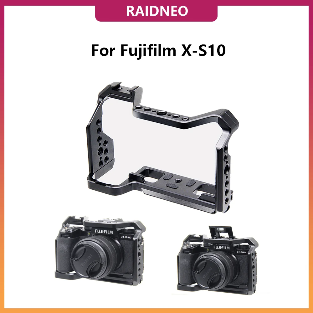 Xs10 X-S10 Gabbia Per Fotocamera Completa Per Fujifilm X-S10 Fuji Camera Metal Rig Extension Frame Gabbia Protettiva Con Fori Arri Per Scarpe Fredde