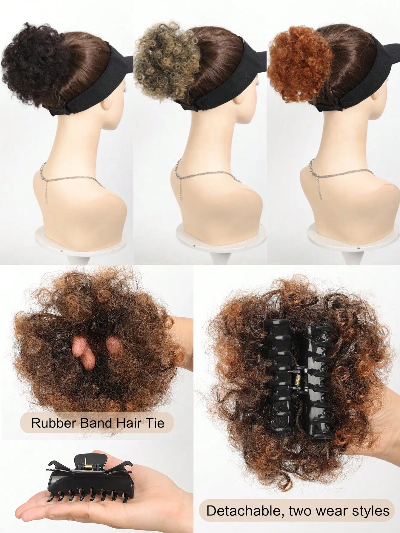 Synthetic Afro Puff Curly Ponytail Clip In Hair Extensions