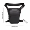 Large Capacity Cycling Drop Leg Bag PU Leather Zipper Multi-Function Fanny Pack Breathable Durable Travel Chest Bag Men 6