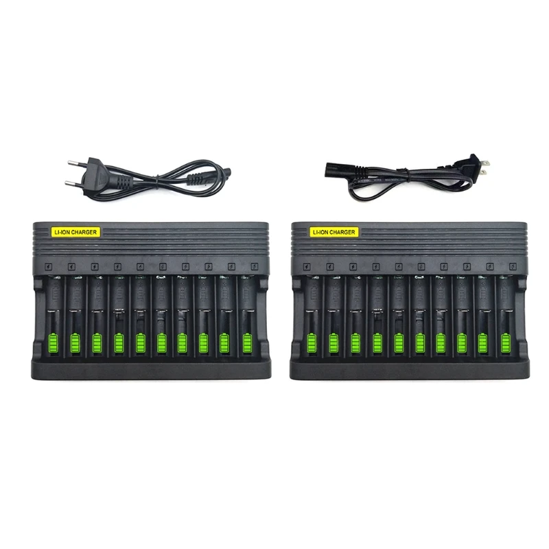 

10 Slot for 3.7/4.2V 14500 16340 18650 Li-ion Rechargeable Battery