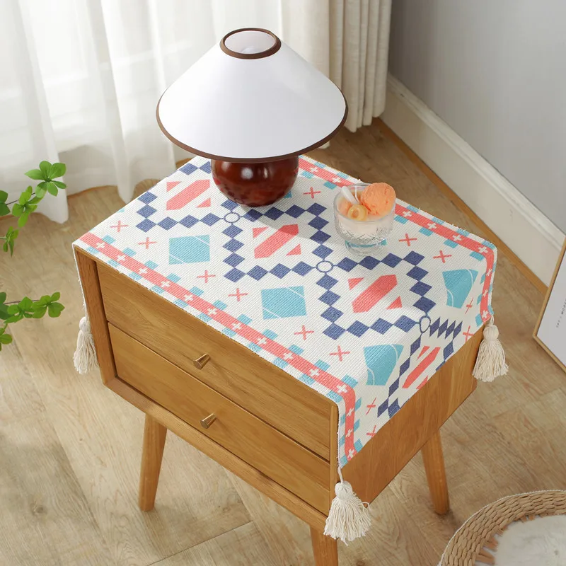 

Digital Printed Bedside Table Bucket Cover Towel Microwave Refrigerator Washing Machine Cover Multifunctional Dust Cloth