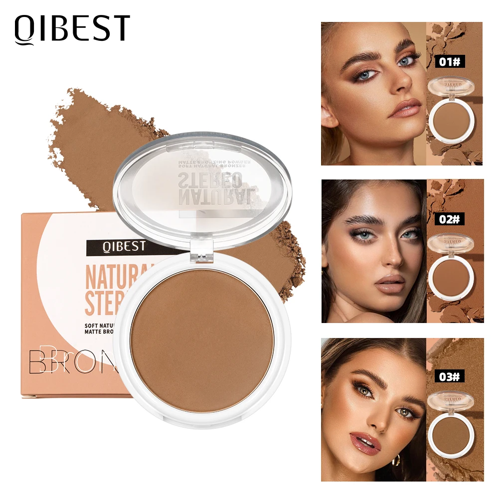 QIBEST Cream Contour Palette Dark Bronzing Powder Charlotte Makeup For Face Highlighter Bronzer Long-Lasting Concealer Cosmetics