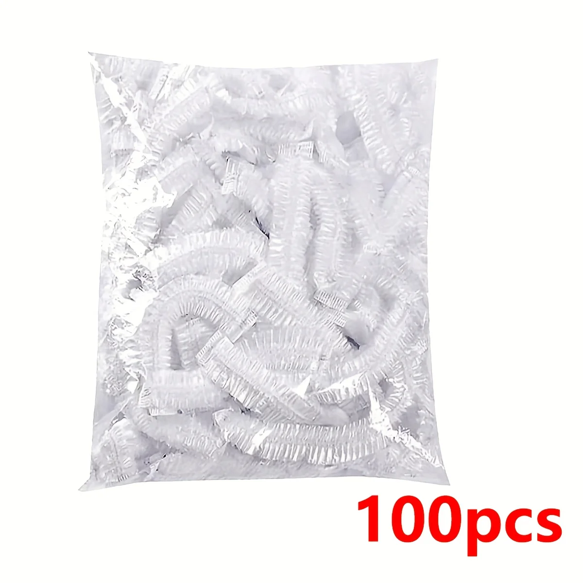 100 قبعة استحمام للاستعمال مرة واحدة، قبعات استحمام سميكة، قبعات صبغ الشعر، قبعات استحمام للعناية بالشعر، قبعات استحمام محمولة للسفر