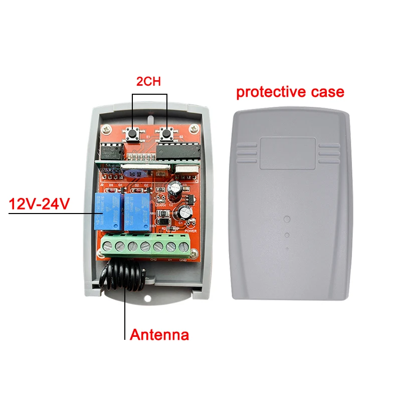 Voor MOTORLINE MX5SP FALK RCM MX4SP DSM MXS4SP RCM Garagedeur Afstandsbediening Ontvanger Gate Opener 2 Kanalen 433.92MHz