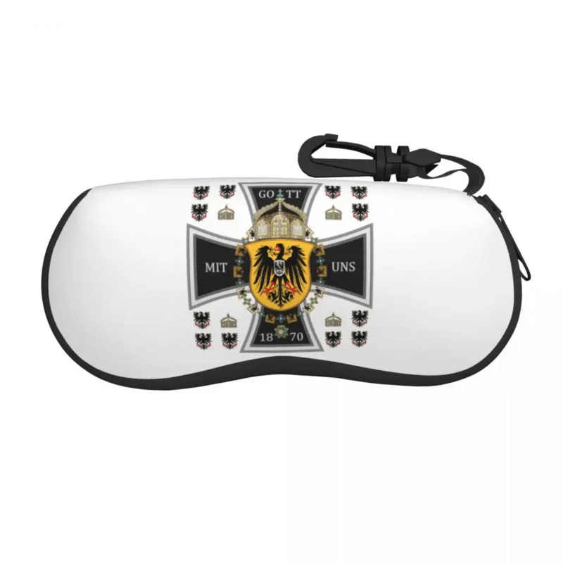 

Custom German Iron Cross Shell Glasses Case Unisex Fashion Templar Knight Germany Flag Eyeglasses Case Sunglasses Protector Box