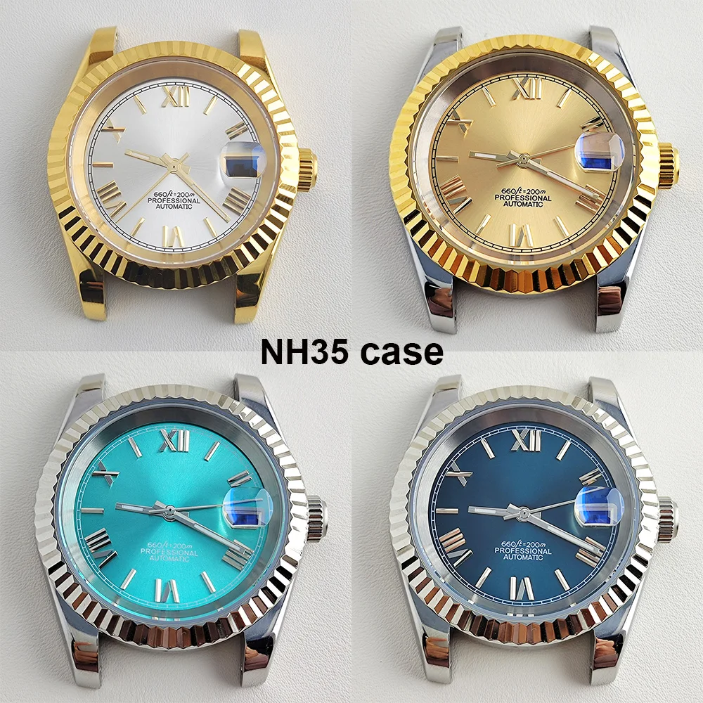 

NH35 чехол NH35, циферблат 36 мм/39 мм, Сапфировая нержавеющая сталь чехол, прозрачная задняя крышка для NH35