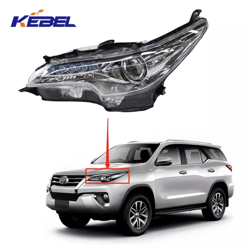 

Car Headlight Assembly For Toyota Fortuner 2016 Auto Lighting System Turn Signal Daytime Running Headlamp A Pair