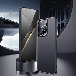 Enhanced Aluminum Alloy TPU Anti - Slip Phone Case with Integrated Soft Lens Protection for Realme Neo 7 Turbo (Black)