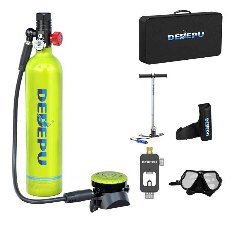 

1L Fluorescent Green Mini Scuba Tank Scuba Diving Equipment