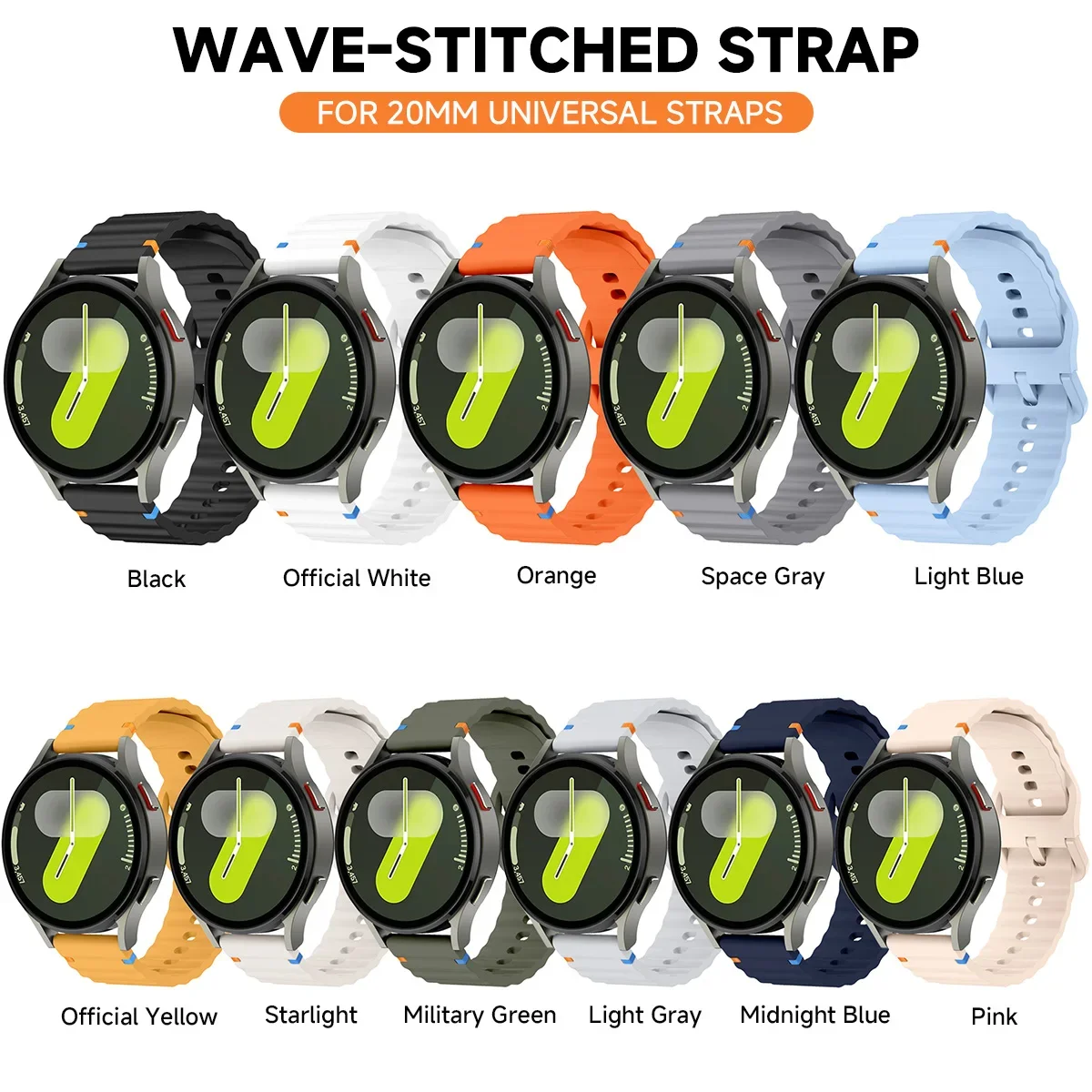 22mm Ocean Silicone Strap - Premium Watch Band Accessories