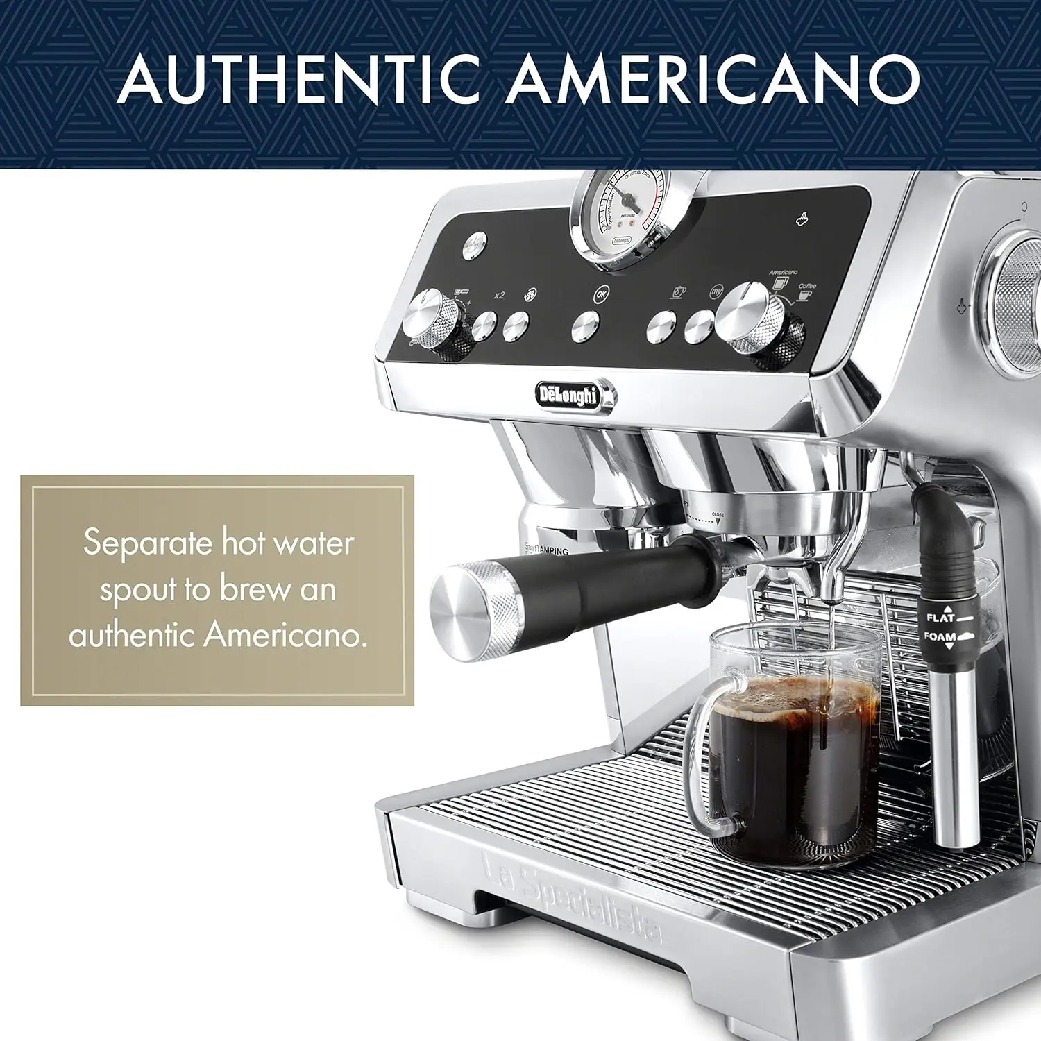 Specialista Espresso Machine with Sensor Grinder, Dual Heating System, Advanced Latte System & Hot Water Spout for
