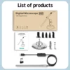 Handheld Digital Microscope Camera 1080P HD USB Inspection Camera 50x-200x Magnification Microscopes With 8 LED For TYPE- C 6