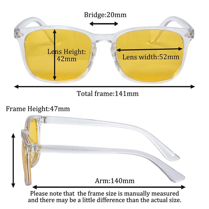 SHINU Night Vision Glasses Car Driving Glasses Night Vision Polarized Yellow Lens See Clear in The Square
