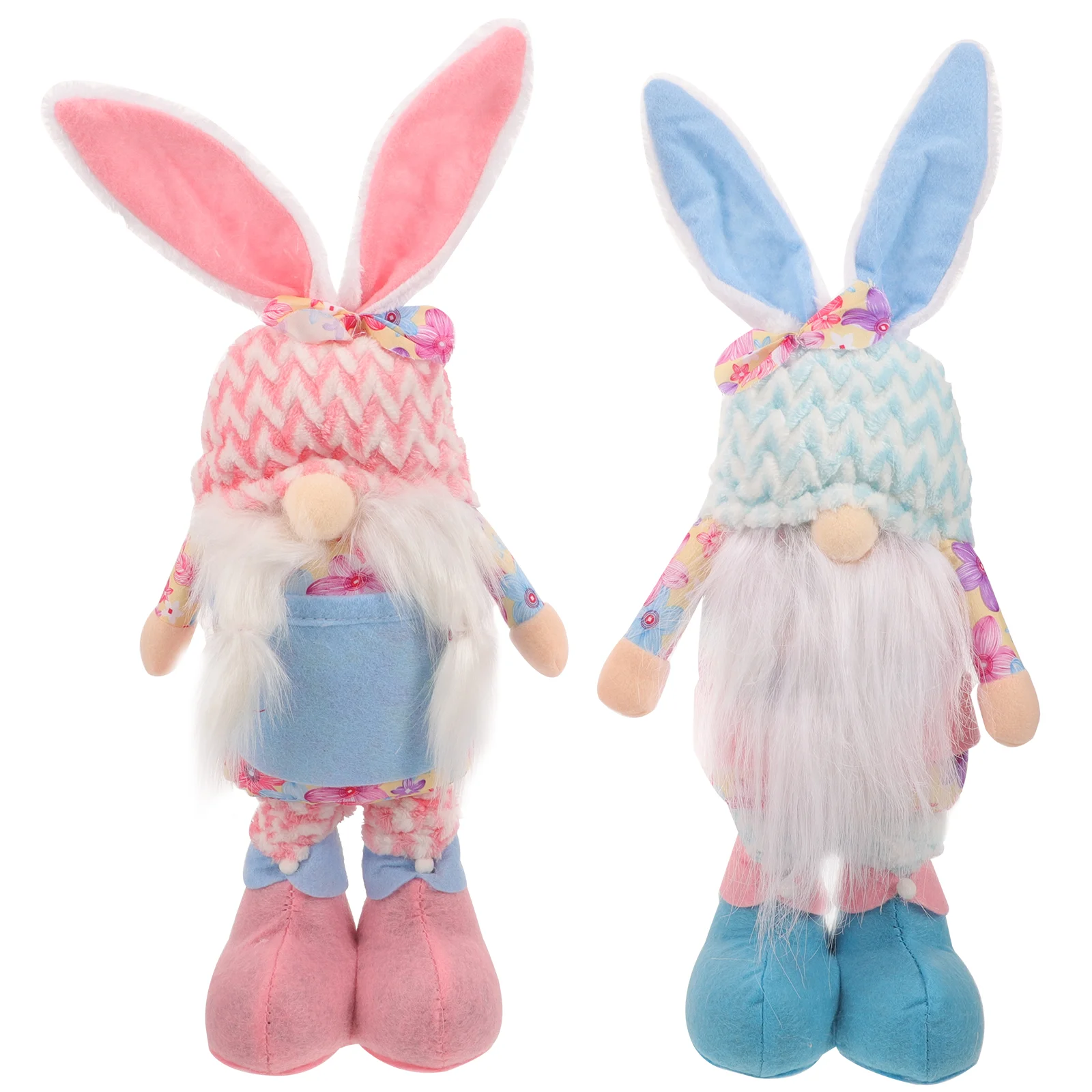 

2 Pcs Ornaments Easter Bunny Gnome Plush Decorate Festival Adornment Decorations