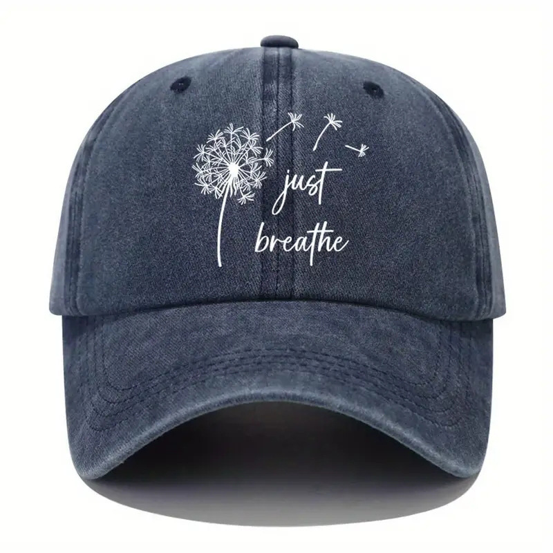 Dandelion printed baseball cap for men and women, adjustable duckbill cap suitable for outdoor travel and tourism