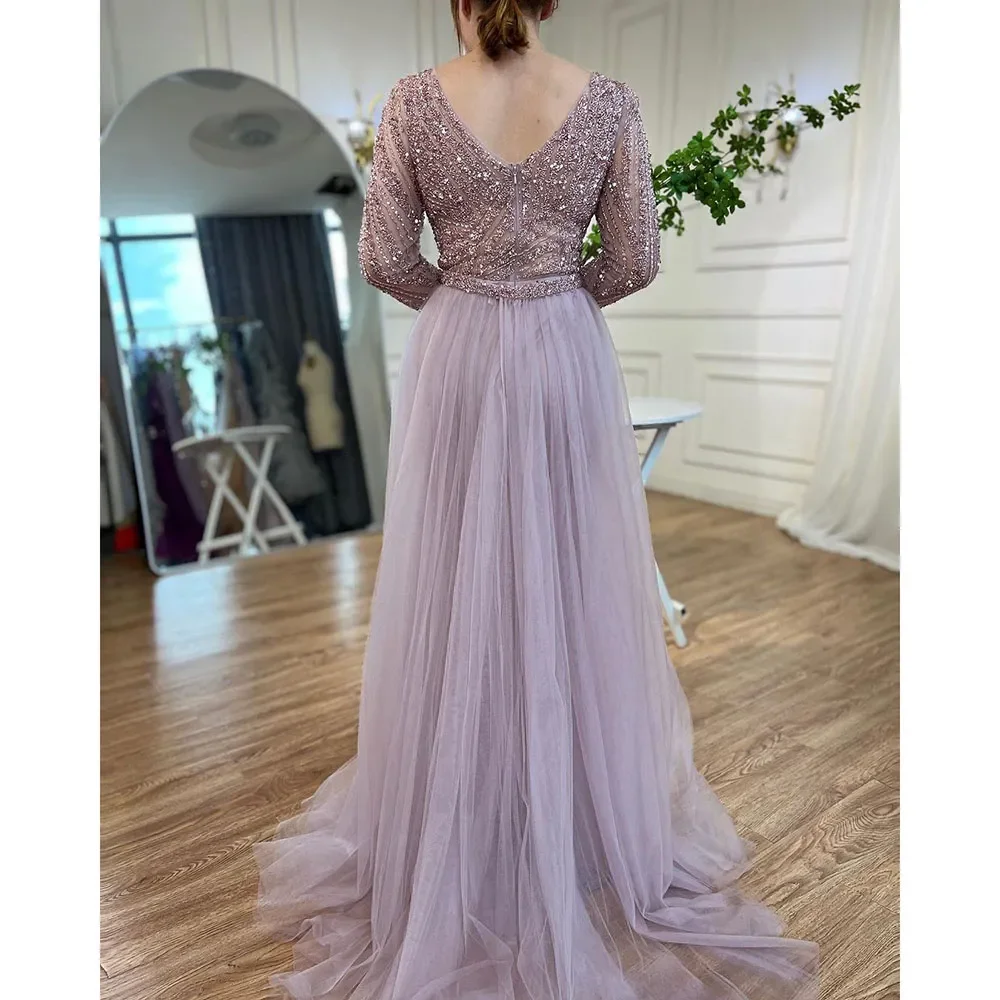 S0bbf9c5475d64cab900df368715159802 Dubai Mermaid Beaded Luxury Blue Muslim Evening Dresses Gowns with Detachable Skirt for Women Party Mallzona