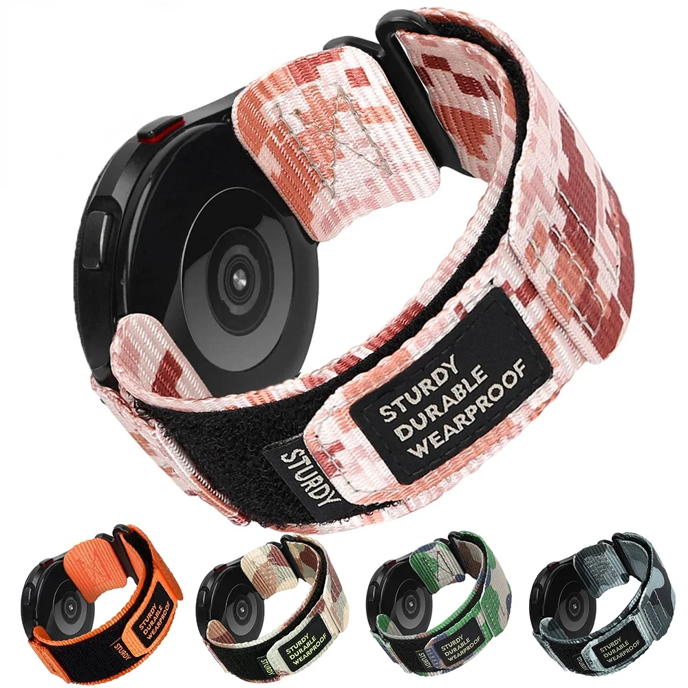 Watch Band 22mm 20mm Tactics Sport Strap Samsung Galaxy Watch 6 5 4 40mm 44mm 6 Classic 47 43mm Nylon Loop Bracelet Active Gear S3