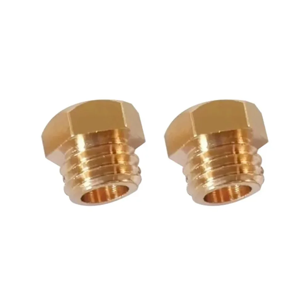 S9xM8x0.75 Brass Orifice Fittings 8mm Thread Gas Valve Cooktop Component Nozzle 1.6mm Hole Water Heater Stove Accessories 10PCS