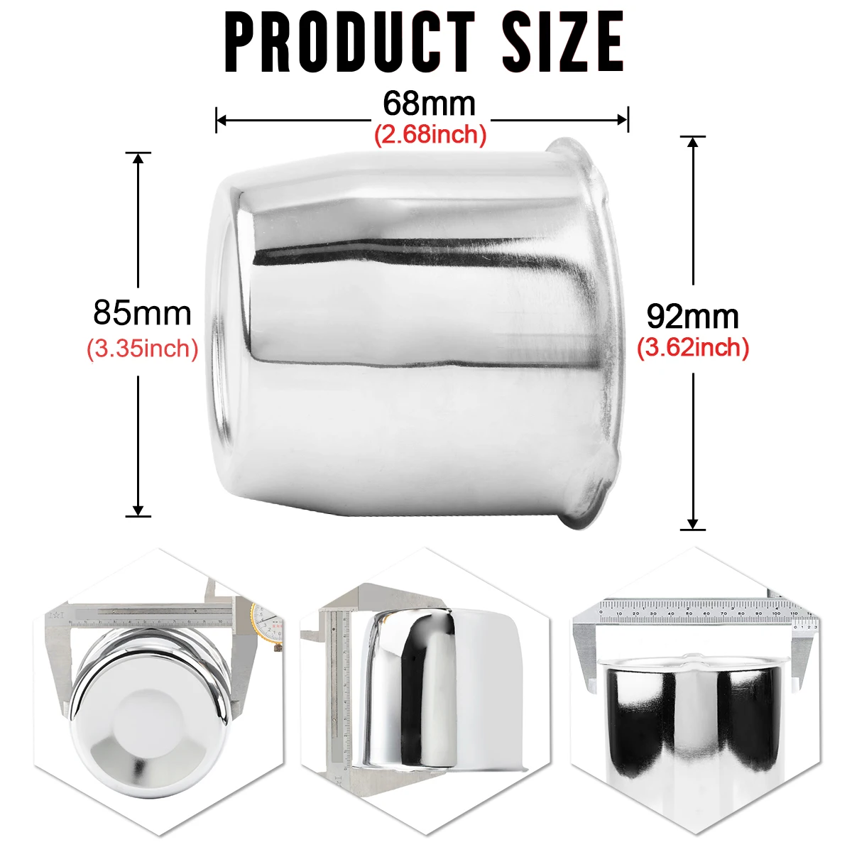CFPerformance 2er-/4er-Set 85mm (3,35 Zoll) PUSH-THRU NABENKAPPE für Wohnwagen, Camper, Wohnmobil – Durchsteck-Nabendeckel 3,35 Zoll Carbon – Detail 2