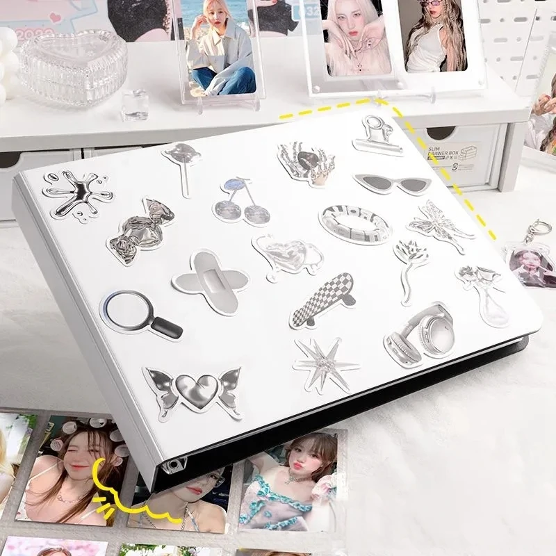 12/13/15 Grids Photo Card Binder Kpop Photocard Holder Large Capacity Collect Book Binding Idol Card Background Paper Inner Page