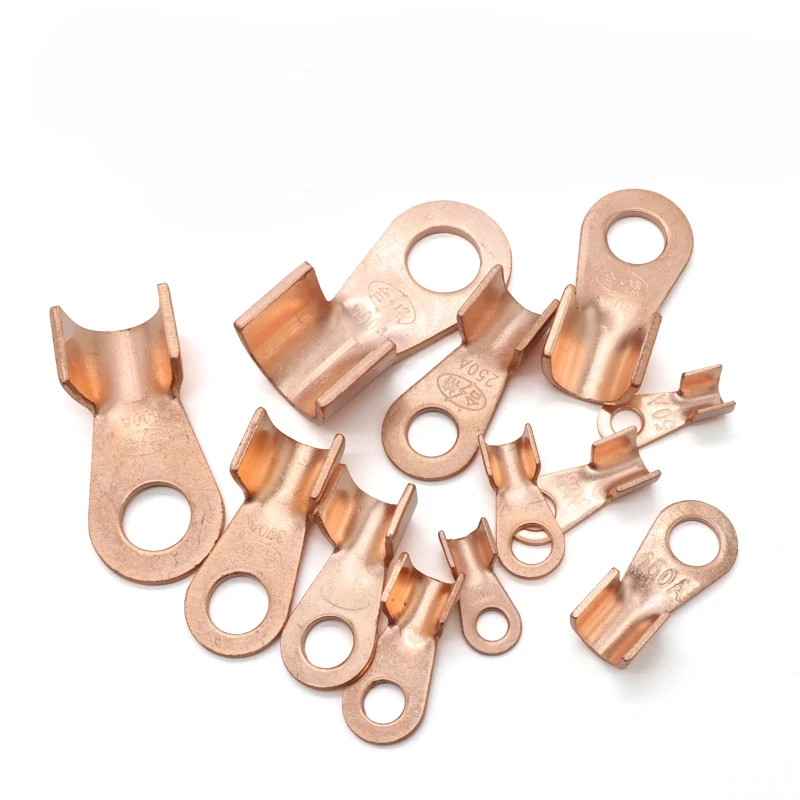 Terminal Connector Terminals OT 3/5/10/20/30/40/50/60/100A Splice Wire Dia Bare Copper Nose O Shape Crimp Naked Battery Cable Connector Open Lug