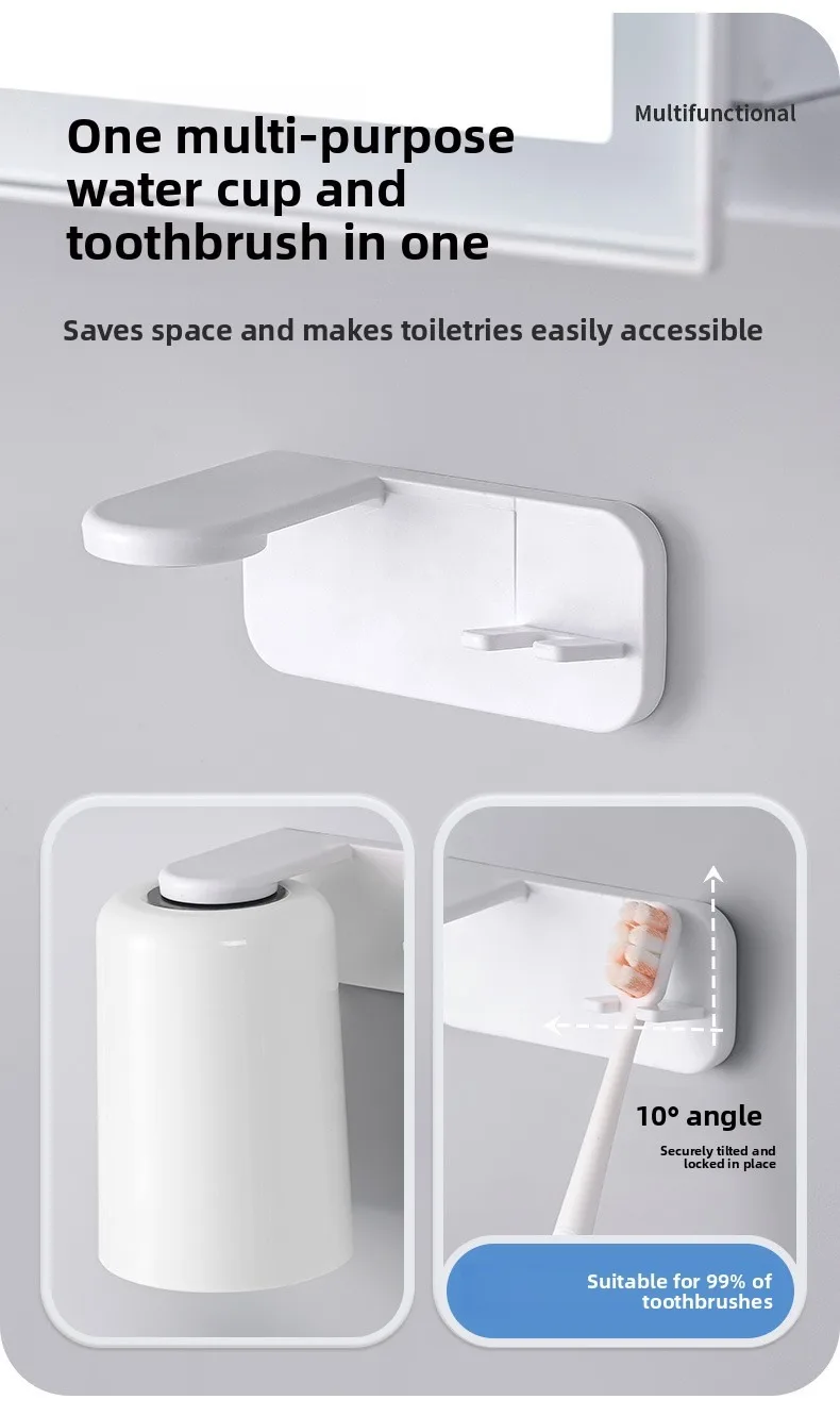 Portaspazzolini magnetico con bicchiere per bagno_voghion.com