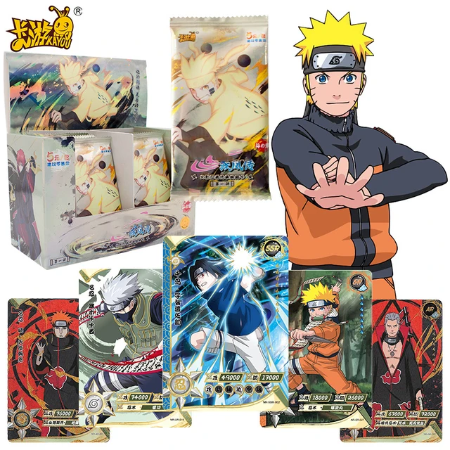 Naruto Cards Uzumaki Uchiha Sasuke Tcg Carte Coleccionado De Cartas 100-180 Pcs Card Per Box Game Cards For Children Gift 4