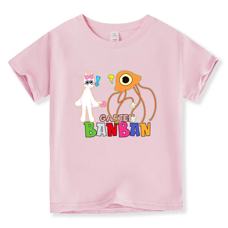 

Garten of Banban 2023 New Bamba Garden Fashion Peripheral Digital Printing Western Style Cute Children's T-Shirts
