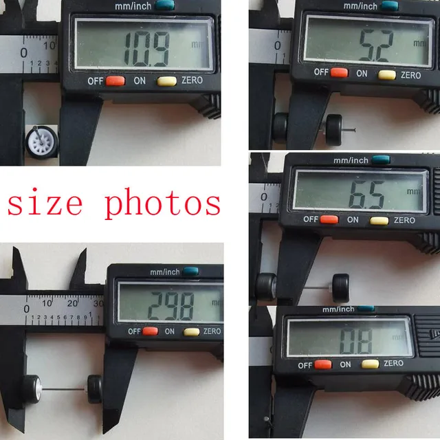 30Sets(for 30 Cars) 1/64 Alloy Car Wheels with Rubber Tires or 30Sets Modified Axles for 1:64 Matchbox Domeka HW Model Cars 4