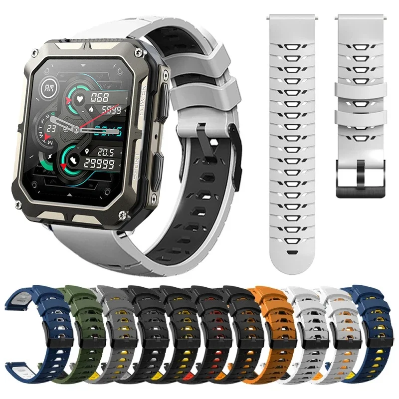 

22mm Smart Watch Band Straps for C20 Pro Sports Silicone Strap for C20 Pro Watchband Bracelet