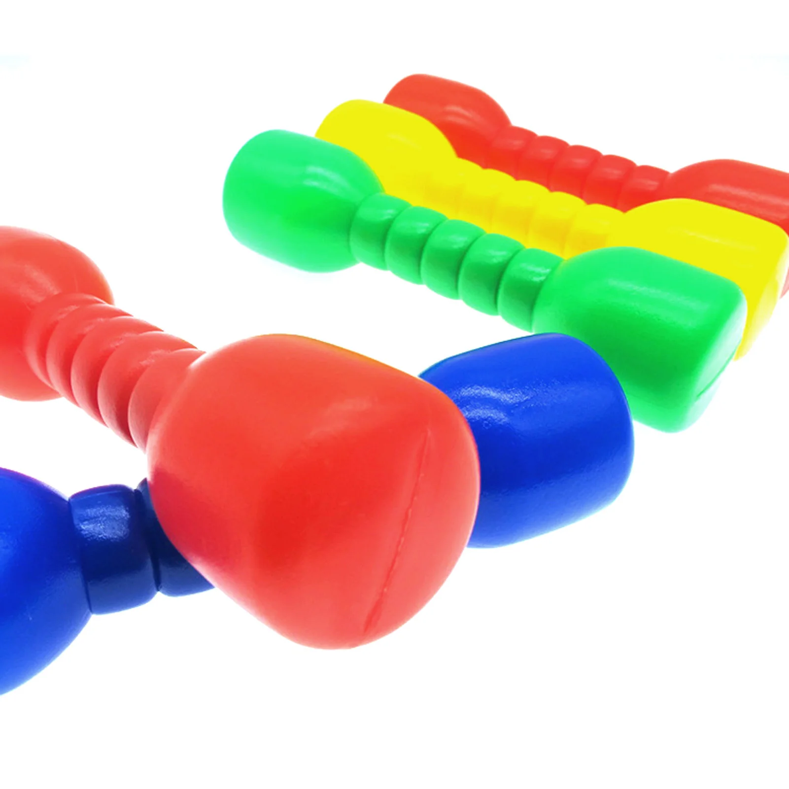 Kids Dumbbells Hand Weights Fitness Children Bodybuilding Training Anti Slip Plastic Dumbbell Shaking and Crisp Sound Baby Toys