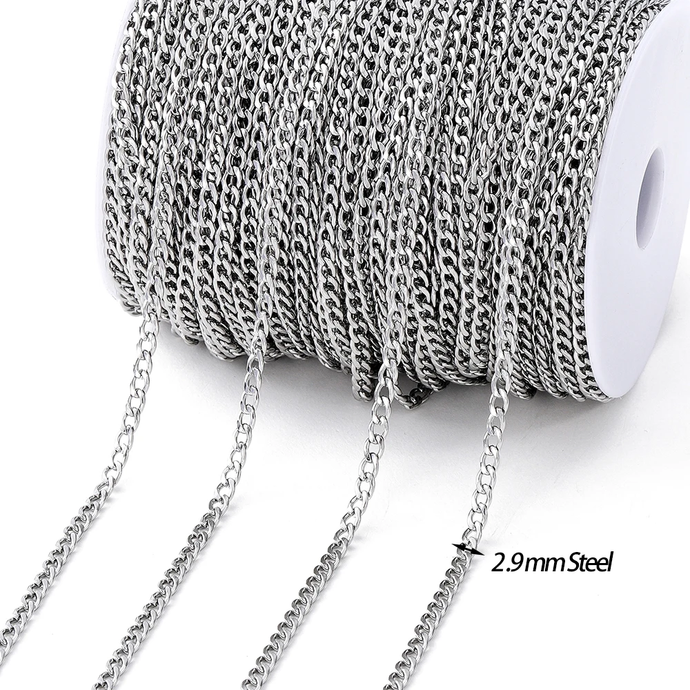 Radiant Gold-Toned Stainless Steel Beaded Chain for DIY Jewelry Creations