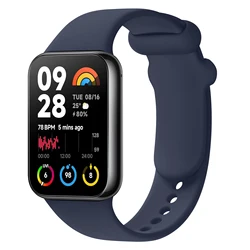 Silicone Replacement Sport Wristband Bracelet Accessories - Mi Smart Band 8 Pro (Midnight Blue)