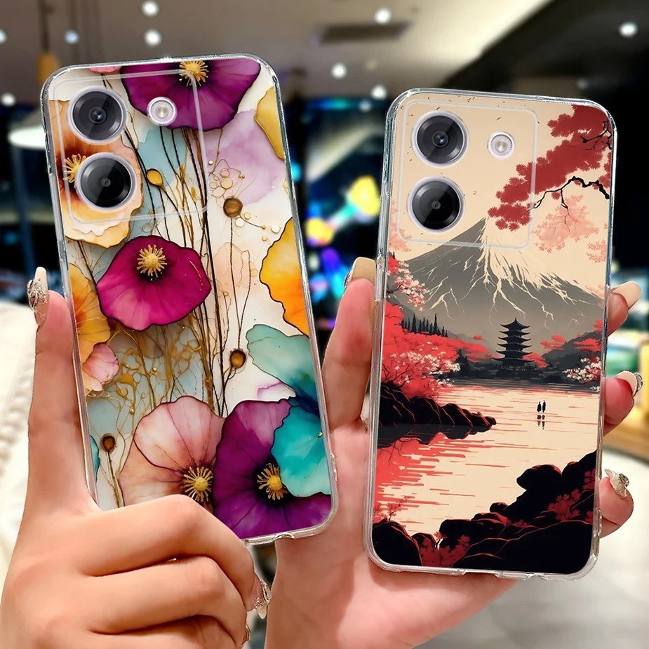 Luxury Fashion Painted Clear Silicone Phone Case - Slim Design