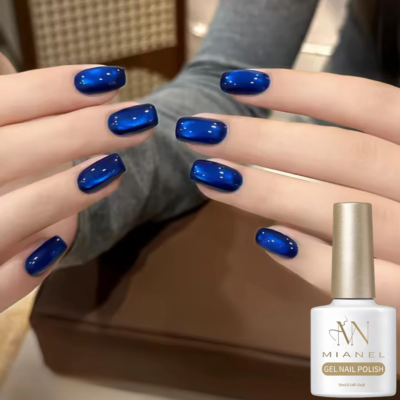 1개 15ML 블루 캣아이 젤 네일 폴리쉬 세미 퍼머넌트 네일 아트 소킹 UV LED 네일 살롱 DIY 네일 살롱 젤 블루 네일즈