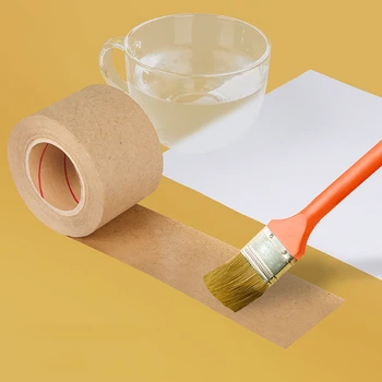 Nastro da imballaggio Nastro gommato attivato dall'acqua rinforzato da 30 m Rubinetto in carta Kraft per scatola di cartone adesivo forte scrivibile Spedizione di imballaggio 1