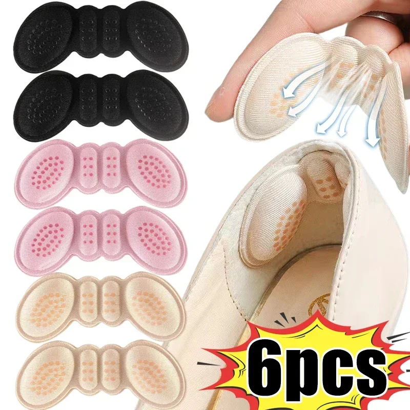 6pcs High Heel Insoles Women Adjustable Size Heel Stickers Shoe Pads Adhesive Back Cushions Patch Pain Relief Foot Care Insert