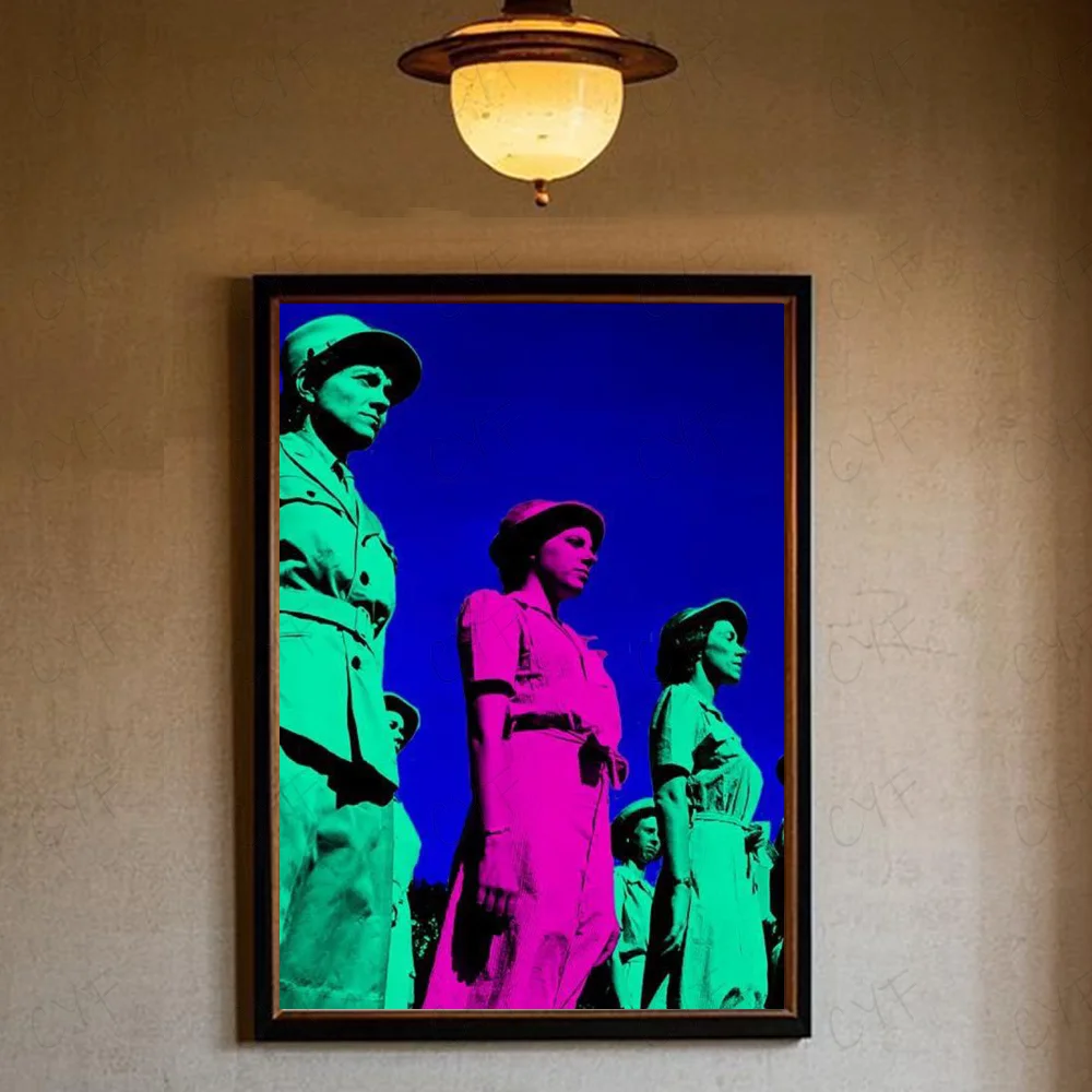 Rosa-blaues TV-Mädchen-Kunstposter, hochwertige Wandkunst für Zuhause, Büro, Schlafzimmer, Wohnzimmer, Flur, Bar, perfekte Geschenkidee – Detail 7