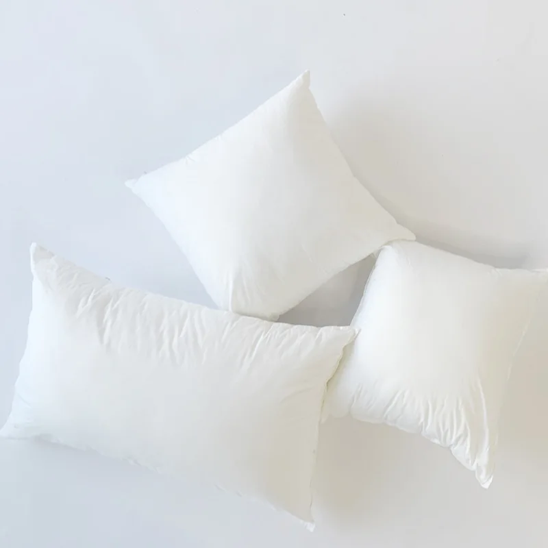 Plain White Square Pillow Napped Cloth Detachable and Washable High Elasticity High Quality Pp Cotton 3D Throw Pillow Core 2