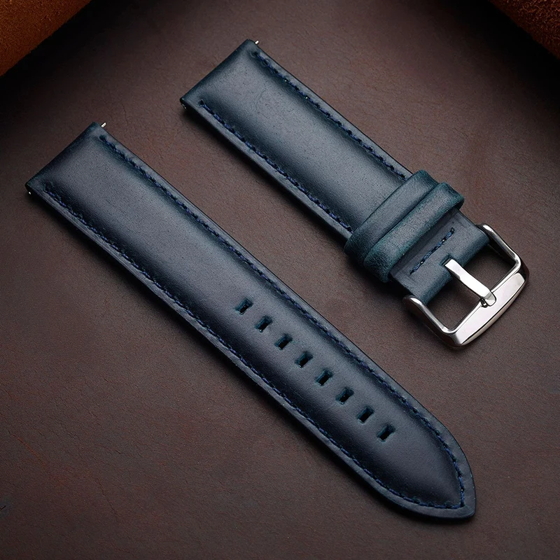 Vintage Genuine Leather Quick Release Watch Strap Bracelet