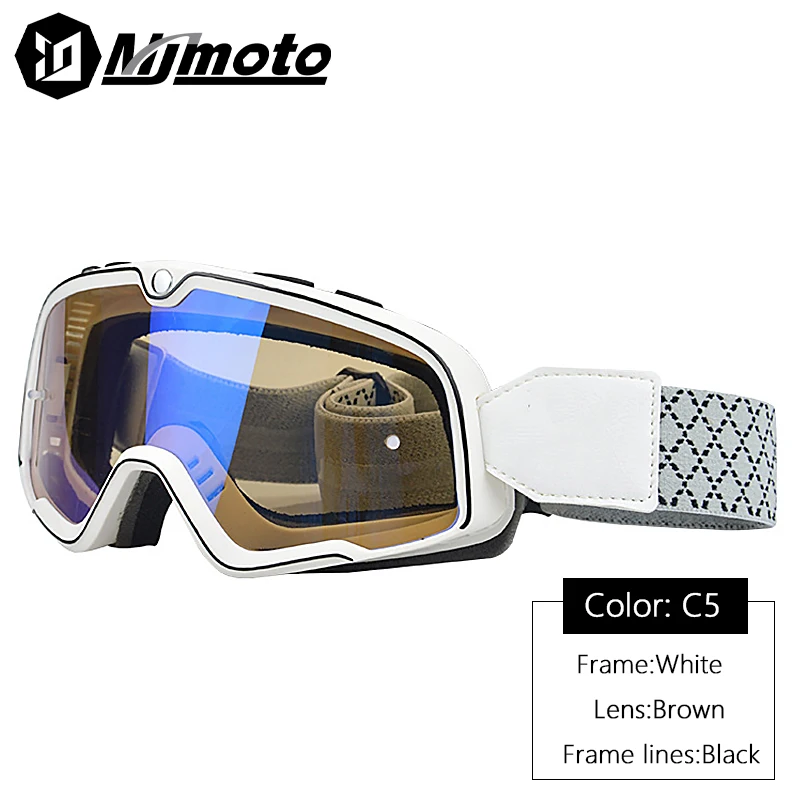 thumbnail image 1 of Nuevas gafas para casco de motocicleta, gafas de sol retro para ciclismo, motocross, a prueba de viento, antiarena, todoterreno, gafas universales 100%-NL, 1 of 5