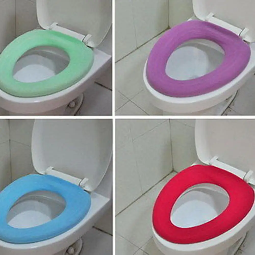 Washable Seat Case Warm Toilet Lid Cover Pads Bathroom Accessories Toilet Seat Cover Colorful Closestool Mat Wc Cloth Home Decor 4