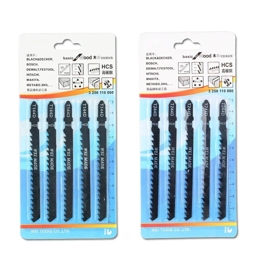 Jig Saw Blades T144D T244D T111C T127D HCS T-Shank Curved Jigsaw Blades For Wood Fast Cutting Tools 74mm